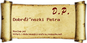 Dobránszki Petra névjegykártya